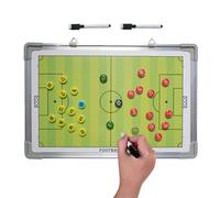 Tableau Football - Planche D'Entraînement Effaçable Avec Deux Stylos,Tableau Magnétique Blanc, Outil pour Entraînements Collectifs et Arbitres