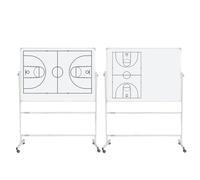 Tableau Football Tactique Entraîneur Board, Tableau Tactique Basketball, avec Marqueurs et Gommes pour Tableau Blanc, Rotation à 360°, pour l'enseignement et l'analyse Tactique(Basketball)