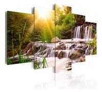 Tableau Forest Waterfall-Taille L 100 x H 50 cm Imprimé G