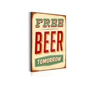Tableau Free Beer Tomorrow-Taille L 40 x H 60 cm Imprimé G