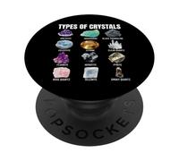 Tableau géologique éducatif sur Les Types de Cristaux PopSockets PopGrip Adhésif