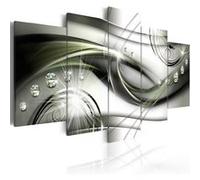 Tableau Glowing Green Wave-Taille L 200 x H 100 cm Imprimé G