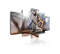 Tableau Gold couple-Taille L 100 x H 50 cm