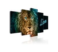 Tableau Gold lion-Taille L 200 x H 100 cm