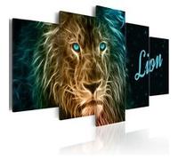 Tableau Gold lion-Taille L 200 x H 100 cm