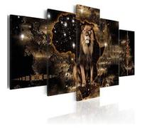 Tableau Golden Lion-Taille L 200 x H 100 cm Imprimé G