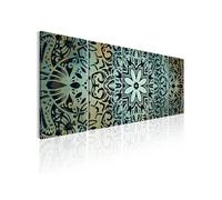 Tableau Green Mandala-Taille L 200 x H 80 cm