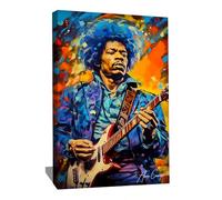 Tableau Guitare Décoration Murale - Toile Pop Art Grand Format - Deco Rock Fille Chambre - Impression Sur Toile Musique - Deco Studio Musique - Tableau Musicien - Idée Déco Cadeau (120x80cm)