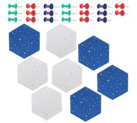 Tableau hexagonal en liège avec punaise en feutre autocollant, mémo décoratif, carreaux autocollants, bulletin hexagonal en liège