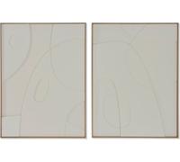 Tableau Home ESPRIT abstrait Scandinave 75 x 4 x 100 cm (2 pièces)