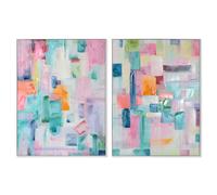 Tableau Home ESPRIT abstrait Urban 90 x 3,5 x 120 cm (2 pièces)