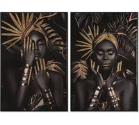 Tableau Home ESPRIT Africaine moderne 80 x 3,5 x 120 cm (2 pièces)