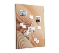 Tableau horizontal liège naturel | planche murale bureau maison école | organiser tâches notes photos projets idées et rappels quotidiens - 100x140 - métallique - Résumé minimal