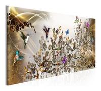 Tableau - Hummingbirds Dance (1 Part) Gold Narrow - 135x45 Artgeist (5064) G