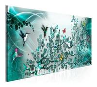 Tableau "Hummingbirds Dance Turquoise Narrow" 50 x 150 cm Multicolore G