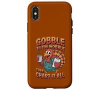 Tableau Humoristique pour infirmière Thanksgiving Turquie Gobble Wobble Chart Humour RN Coque pour iPhone X/XS