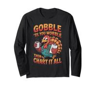 Tableau Humoristique pour infirmière Thanksgiving Turquie Gobble Wobble Chart Humour RN Manche Longue