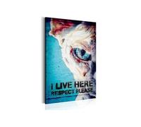 Tableau I Live Here, Respect Please-Taille L 40 x H 60 cm