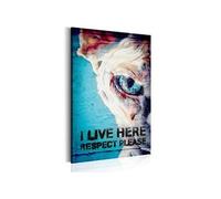 Tableau I Live Here, Respect Please-Taille L 60 x H 90 cm