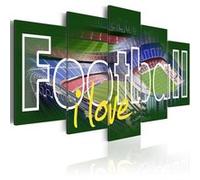 Tableau I Love Football-Taille L 100 x H 50 cm Imprimé G