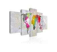 Tableau Illustration of the World-Taille L 100 x H 50 cm