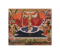 Tableau,Impression sur toile Enguerrand Quarton Célèbres Peintures sur toile.Classique Affiches et impressions Art mural Religion(Le couronnement de la Vierge1)40x48cm(16x19in)Sans cadre