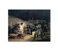 Tableau,Impression sur toile Francisco José de Goya Célèbres Peintures sur toile.Classique Affiches Art mural religion(Exécution des défenseurs de Madrid, 3 mai)70x90cm(28x35in)Sans cadre