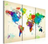 Tableau Non renseigné Tableau All colors of the World triptych-Taille L 120 x H 80 cm
