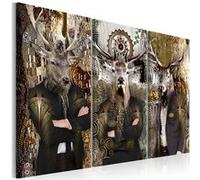 Tableau Animal Trio (3 Parts) Brown-Taille L 120 x H 80 cm Imprimé