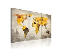 Tableau Imprimé 3 Panneaux "Continents Ensoleillés" 40 x 60 cm