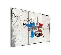 Tableau Imprimé 3 Panneaux "Le Voyageur Français" 40 x 60 cm Multicolore G