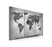 Tableau Imprimé 3 Panneaux "Map on Concrete" 60 x 90 cm Multicolore G