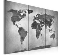 Tableau Imprimé 3 Panneaux "Map on Concrete" 60 x 90 cm Multicolore G