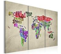 Tableau Imprimé 3 Panneaux "Pays Colorés" 80 x 120 cm Multicolore G