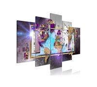 Tableau Imprimé 5 Panneaux "Abstract Map Wide" 100 x 200 cm