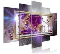 Tableau Imprimé 5 Panneaux "Golden Reflection Wide" 100 x 200 cm Multicolore G