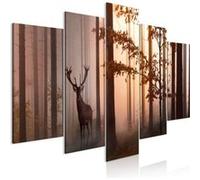 Tableau Imprimé 5 Panneaux "Morning Wide Brown" 100 x 200 cm Multicolore G
