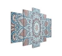 Tableau Imprimé 5 Panneaux "Oriental Circle Wide" 100 x 200 cm Imprimé G