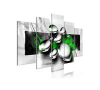 Tableau Imprimé 5 Panneaux "Shiny Stones Wide Green" 100 x 200 cm