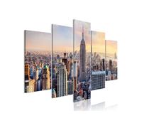 Tableau Imprimé 5 Panneaux "Sunny Metropolis Wide" 100 x 200 cm Multicolore G