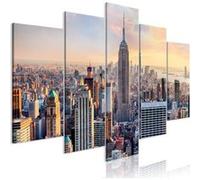 Tableau Imprimé 5 Panneaux "Sunny Metropolis Wide" 100 x 200 cm Multicolore G