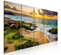 Tableau Imprimé 5 Panneaux "Turquoise Sea Narrow" 90 x 225 cm Multicolore G