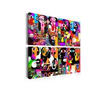 Tableau Imprimé "Abstract Conversations" 40 x 40 cm Multicolore G