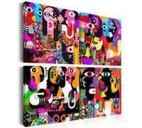 Tableau Imprimé "Abstract Conversations" 80 x 80 cm Multicolore G