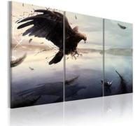 Tableau Imprimé "Aigle au dessus du Lac" 60 x 90 cm Multicolore G
