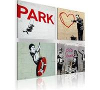 Tableau Imprimé "Banksy - Inspiration Urbaines" 40 x 40 cm Multicolore G