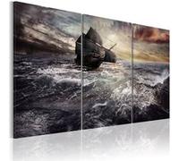 Tableau Imprimé "Bateau Seul en Mer" 80 x 120 cm Multicolore G