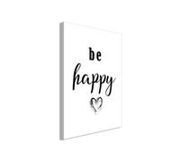 Tableau Imprimé "Be Happy" 60 x 90 cm