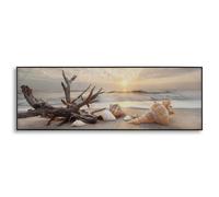 Tableau Imprimé "Beach II" 152x52cm Multicolore
