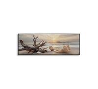 Tableau Imprimé "Beach II" 152x52cm Multicolore